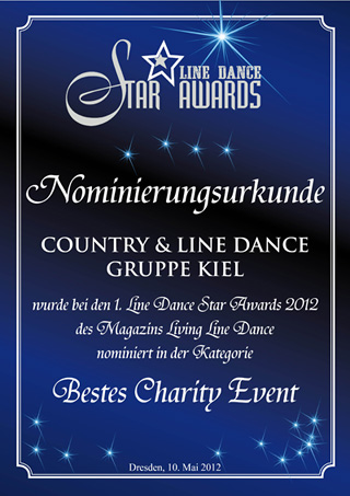 Nominierung für das beste Charity Line Dance Event 2012